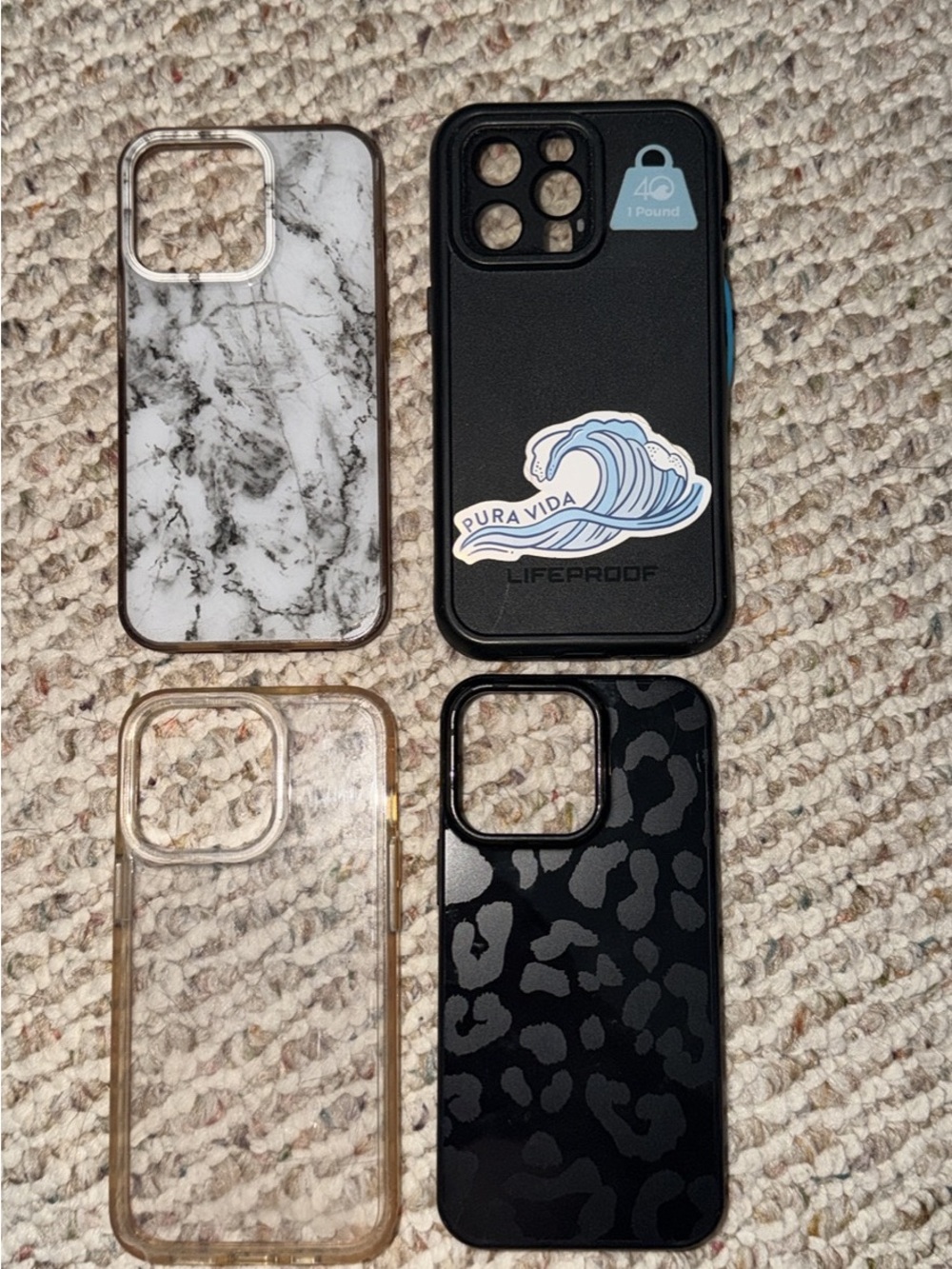 LifeProof Black Phone Case with Blue Accent and Sticker